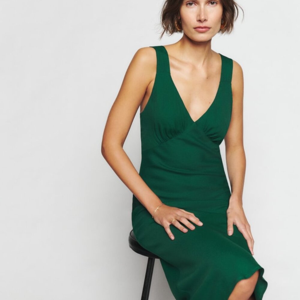 REFORMATION Beauden Green Dress - Medium